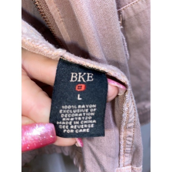 BKE Utility Jacket Size Large.  100% Rayon - Picture 6 of 8
